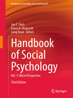 cover image of Handbook of Social Psychology